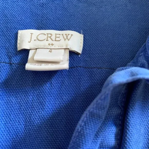 Reworked J Crew Blue Shirt Mini Dress Nirvana Band Patch Grunge Indie Size 4 - Picture 8 of 12